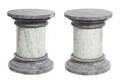 A Pair of Marble Garden Pedestals