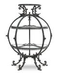 A Neoclassical Cast Metal Garden Etagere