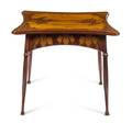 A French Art Nouveau Marquetry Occasional Table