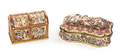 Two Capo di Monte Porcelain Table Caskets