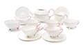 A Belleek Porcelain Neptune Tea Service