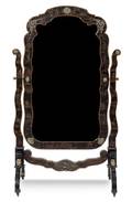 A Louis XV Style Lacquered and Japanned Cheval Mirror