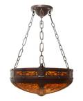 An Arts and Crafts Copper and Mica Hanging Fixture Aurora Studios