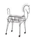 A John Risley Figural Wirework Bar Cart
