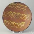 Pennsylvania redware pie plate 19th c