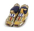 A Pair of Hide and Beaded Arapahoe Moccasins
