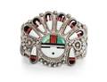A Zuni Mosaic Sun Face Bracelet