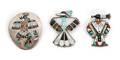 Three Zuni Inlay Pins