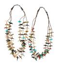 Two Zuni Three Strand Fetish Necklaces