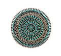 A Zuni Silver and Turquoise Petit Point Brooch Vincent Johnson