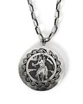 A Hopi Silver Overlay Two Sided Spinner Pendant
