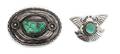 Two Southwestern Silver and Turquoise Items