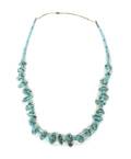 A Santo Domingo Turquoise Nugget and Heishi Necklace