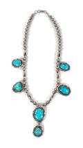 A Southwestern Silver and Turquoise Necklace