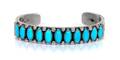 Three Southwestern Silver and Turquoise Cuff Bracelets