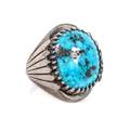 A Southwestern Silver and Turquoise Ring