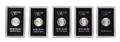 A Collection of Five GSA Carson City Silver Dollars