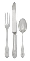 A Partial English Silver Flatware Service