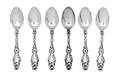 A Set of Six American Silver Teaspoons