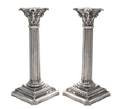 A Pair of American Silver Candlesticks