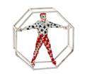 An American Silver and Enamel Circus Figure