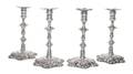 A Set of Four American Silver Candlesticks