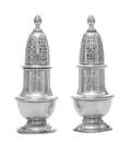 A Pair of American Silver Casters