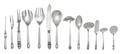 A Group of Danish Silver Flatware Servers