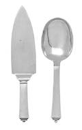 Two Danish Silver Flatware Servers