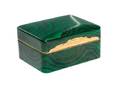 A French Gilt Metal Mounted Malachite Powder Box