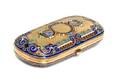 A Russian Enameled SilverGilt Cigarette Case