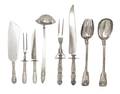 A Collection of Eight Silver and SilverPlate Serving Articles