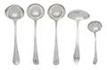 A Collection of Five American and English Silver Ladles