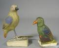 Two parrot squeak toys 19th c