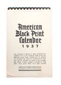 An American Block Print Calendar 1937