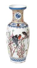 A Chinese Polychrome Enamel Floor Vase