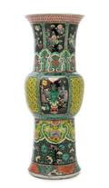 A Large Chinese Famille Noire GuForm Vase
