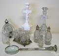 Glass  silverplate including cruet set