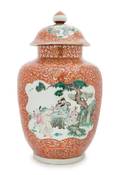 A Large Chinese Famille Rose Porcelain Covered Jar