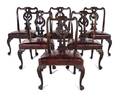 A Set of Eight Chippendale Mahogany Side Chairs