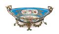 A Sevres Gilt Metal Mounted Porcelain Center Bowl
