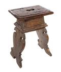 An Italian Walnut Stool