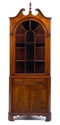 A George III Style Mahogany Corner Cupboard