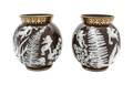 A Pair of English PatesurPate Vases