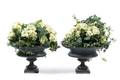 A Pair of Victorian Style Cast Iron Urns