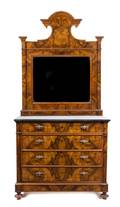 A Victorian Burl Walnut Dresser