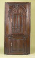 George II mahogany corner cupboard mid 18th c