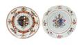Two Chinese Export Porcelain Armorial Dishes