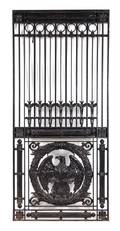 A Pair of Enameled Cast Iron Gates or Elevator Grilles