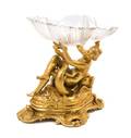 A French Gilt Bronze and Cut Glass Figural Centerpiece